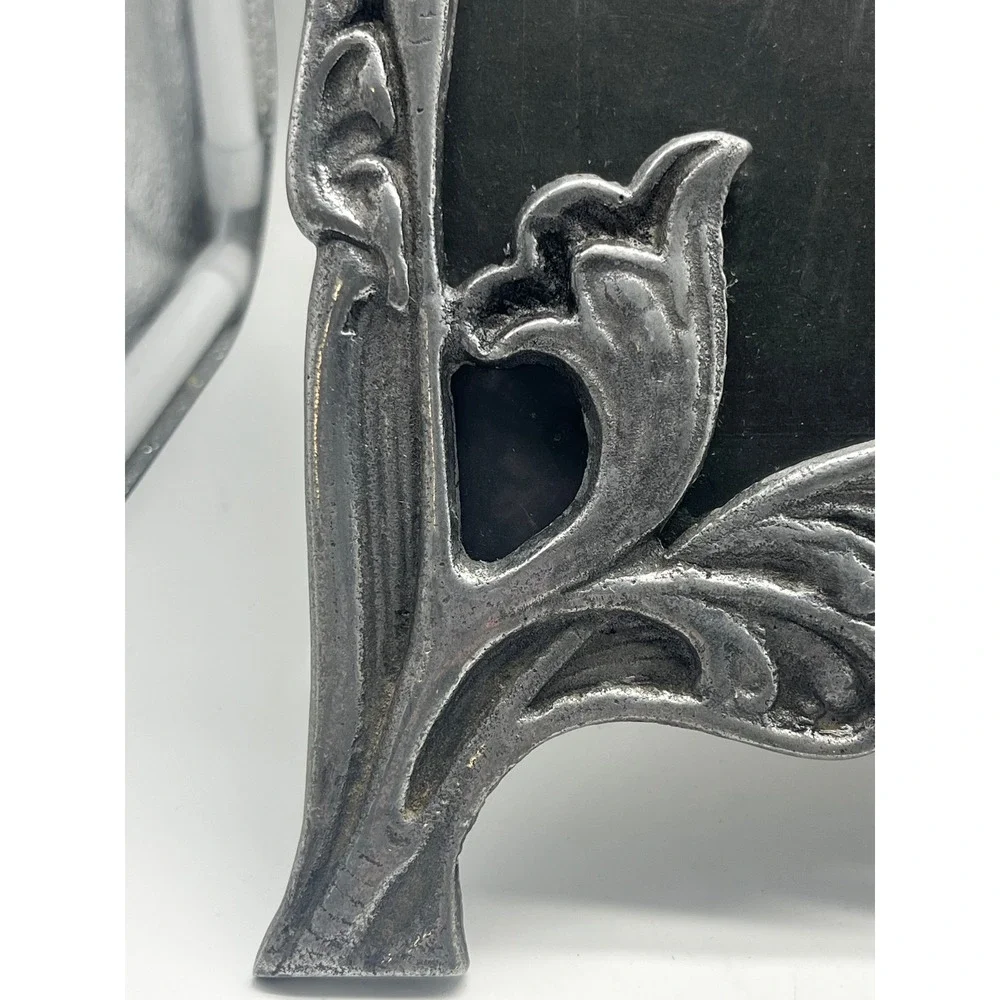 Art Nouveau style Vtg‎ pewter/metal picture frame Argentina  Peltrina Diseños.